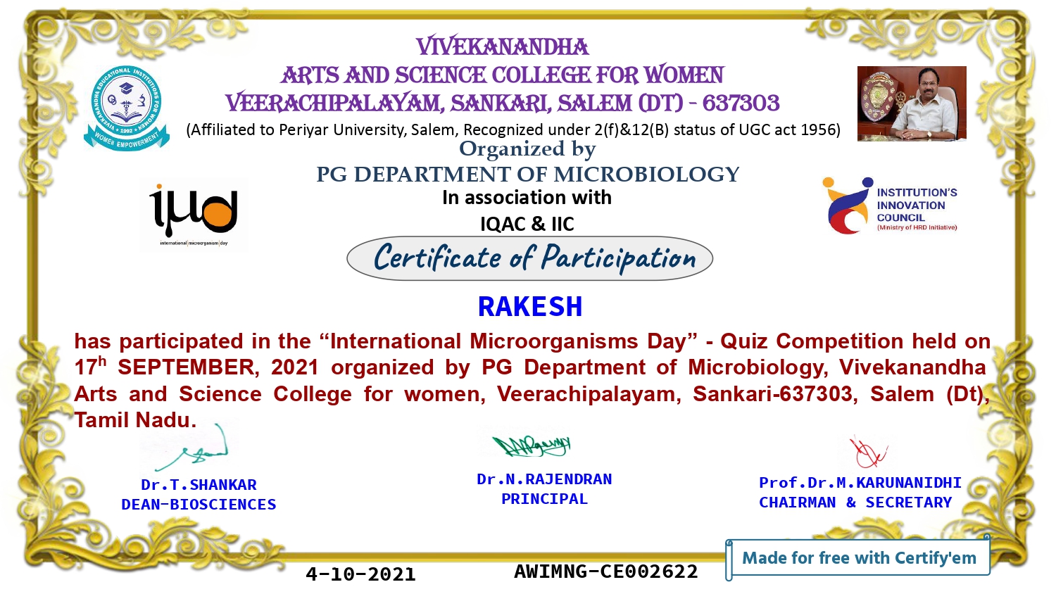 Certificate 8